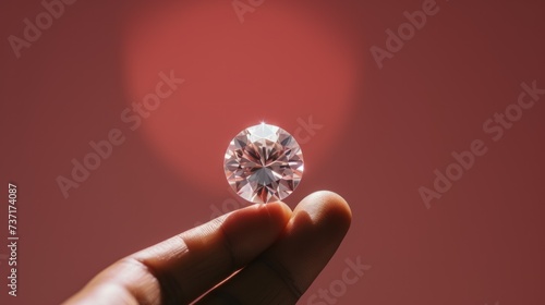 a diamond in a hand