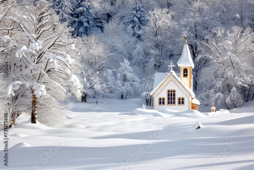 Snowy Churches or Chapels. The Mystery of Winter and the Power of Faith Through Snow-Covered Churches.
