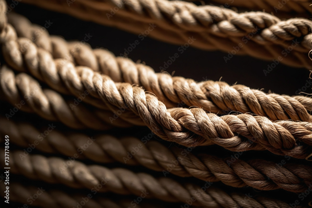 Macro close up of rope texture background