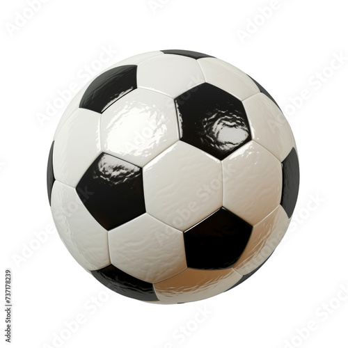simple soccer ball isolated on transparent background, cut out, png