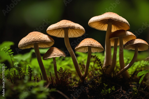 Macro mushroom plants