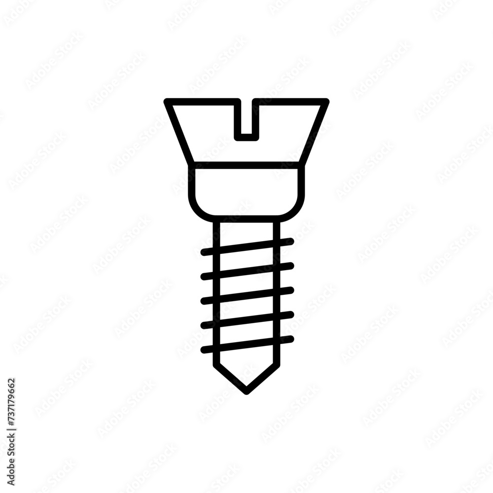 Screw outline icons, minimalist vector illustration ,simple transparent graphic element .Isolated on white background Screw outline icons, minimalist vector illustration ,simple transparent graphic element .Isolated on white background