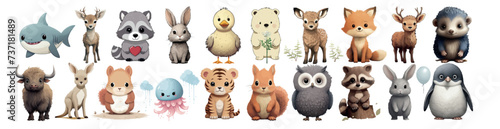 Adorable Cartoon Animals: A Collection of Joyful and Colorful Characters from the Animal