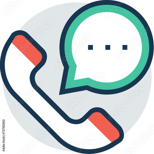 An icon of receiver flat vector