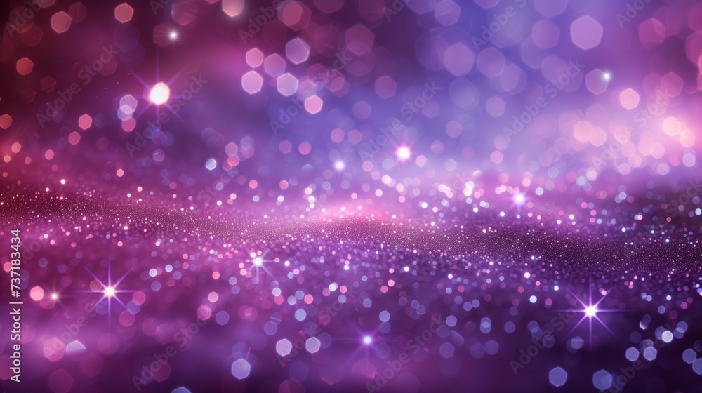 Abstract sparkling purple and white background. starry night