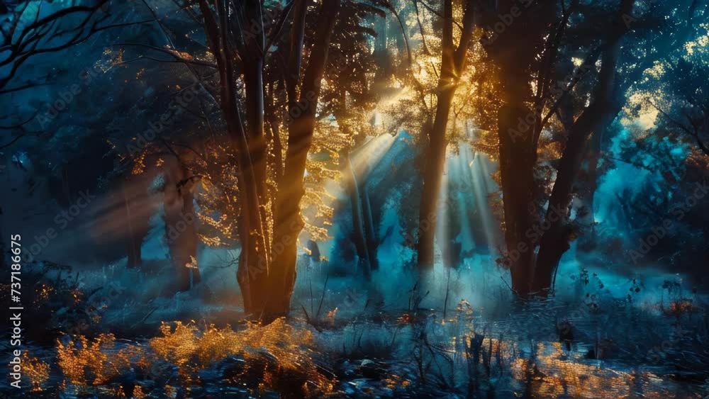 Beautiful fantasy green forest Beautiful fantasy green forest