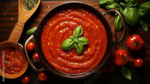 tomato sauce with basil