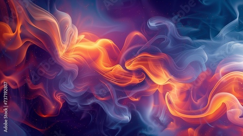 A Pop Art illustration featuring a dynamic, swirling smoke background. Abstract shapes and vibrant colors represent the unpredictable nature of smoke, conveying a sense of movement and change.