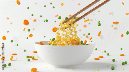 bowl of noodle with vegetable