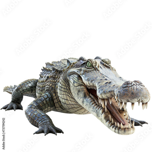 crocodile isolated on a white background with clipping path. © Alina