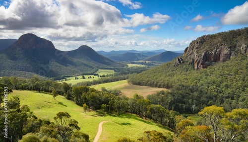 beautiful mary vally in witta queensland australia serene holiday location with large trees mountains beautiful weather photo