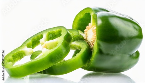 sliced green pepper transparent png photo