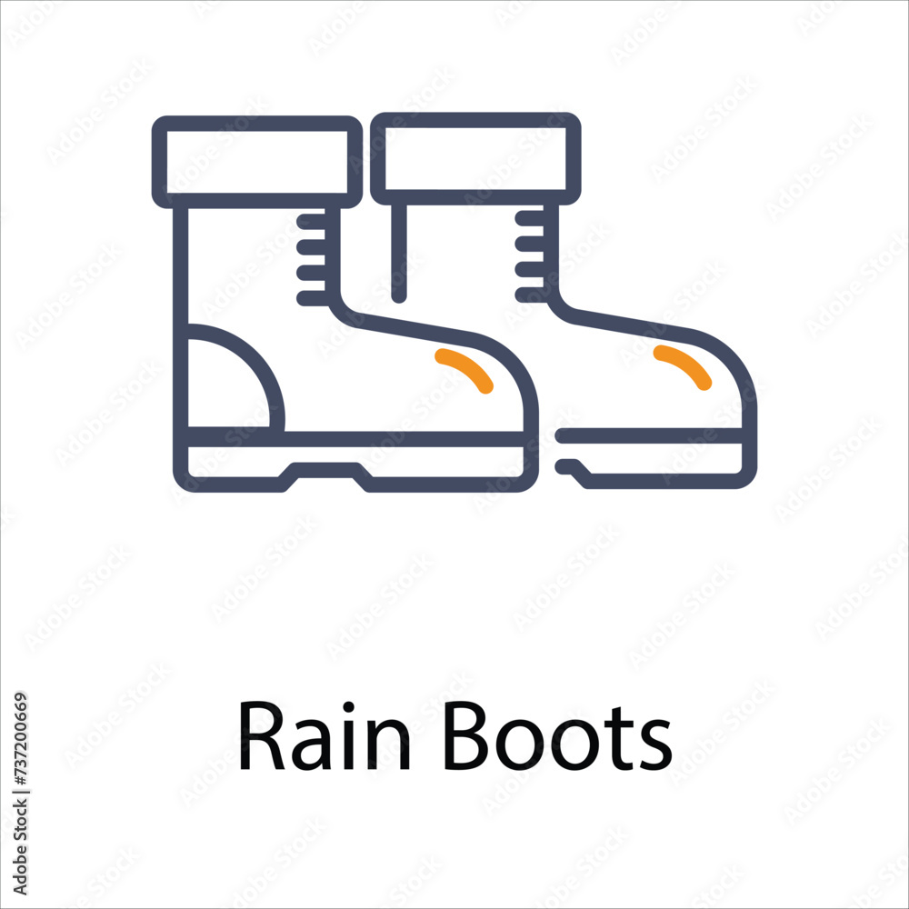 Rain Boots Icon vector, Such Line sign as autumn, Submission of autumn icons. Vector Computer Isolated Pictograms for Web on White Background Editable Stroke stock illustration Rain Boots Icon vector, Such Line sign as autumn, Submission of autumn icons. Vector Computer Isolated Pictograms for Web on White Background Editable Stroke stock illustration
