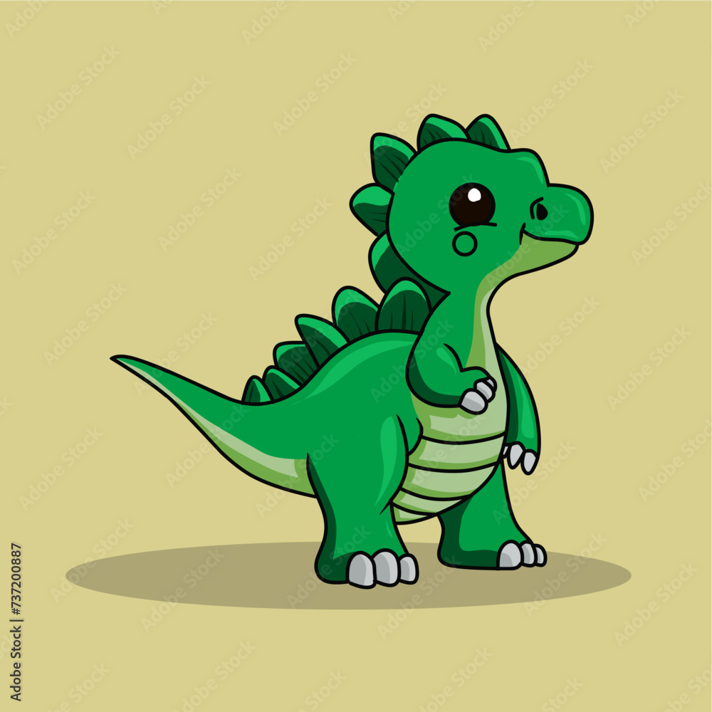 Fototapeta premium cute dionsaurs illustration, vector eps file