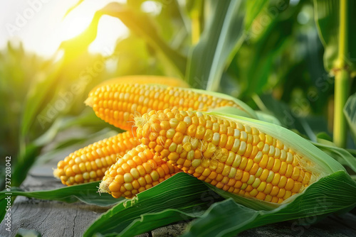 corn on the cob in field