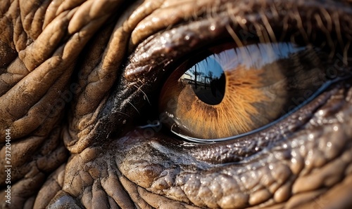 The Window to the Soul: A Mesmerizing Close-Up of an Elephant's Eye © uhdenis