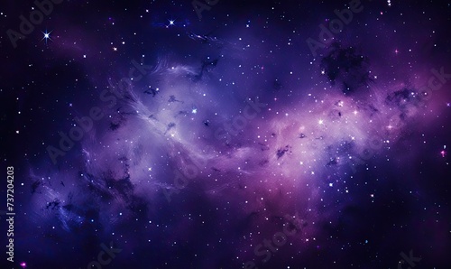 Cosmic Dreams: A Celestial Canvas of Purple and Blue Sparkling Stars