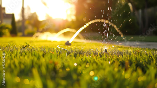 Efficient garden watering systems with automatic sprinklers