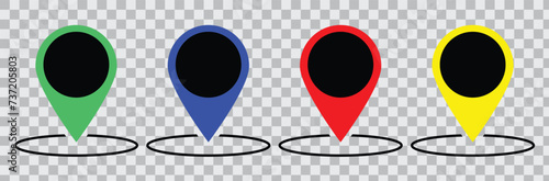 Pin icon vector. Location sign Isolated on white background. Navigation map, gps, direction, place, compass, contact, search concept. Flat style for graphic design, logo, Web, UI, mobile app, EPS10