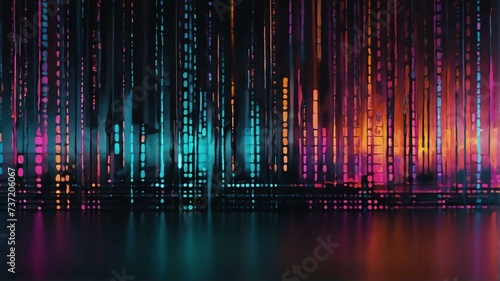 Abstract colorful theme futuristic fade computer technology business background from Generative AI