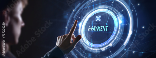 E-payment electronic concept.