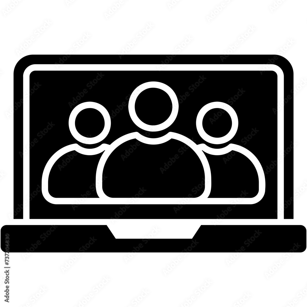 Virtual Meeting Icon Virtual Meeting Icon