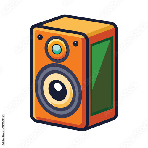 Speaker cute object vector EPS