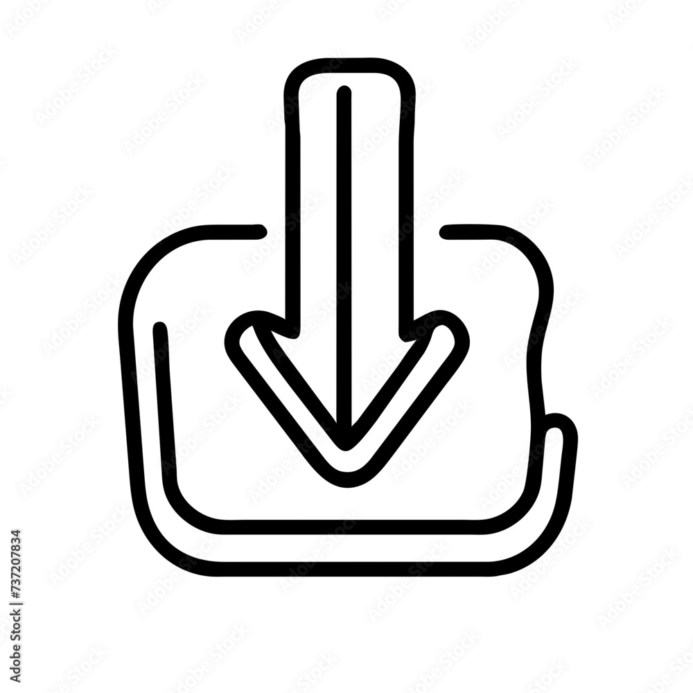 Download arow, download icon, download button, downloading, download vector.