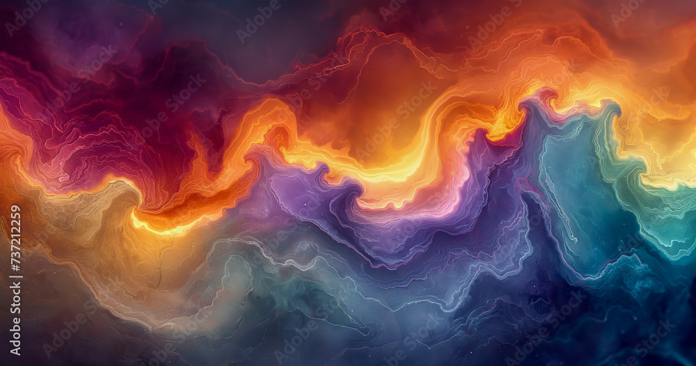 Digital dreams, abstract futuristic art, mesmerizing works that push the boundaries of imagination and creativity. Vibrant colors swirland form an intricate mix of light and form Image generated by AI