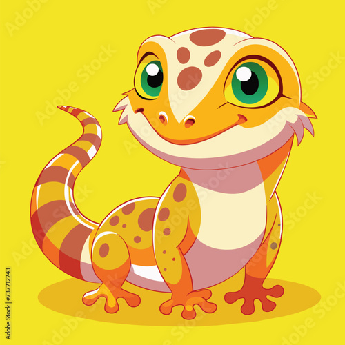 Gecko cute pet vector EPS