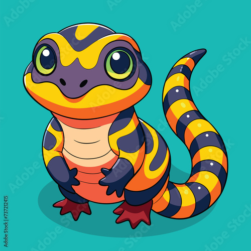 Tiger Salamander cute pet vector EPS