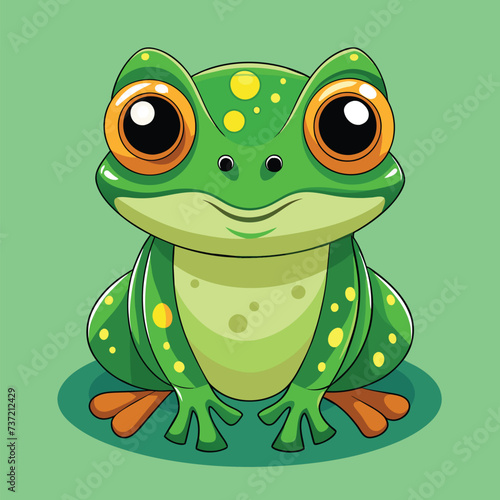 Tree Frog cute pet vector EPS