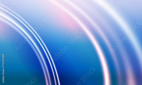 bright line light on blue background. smooth curve motion.