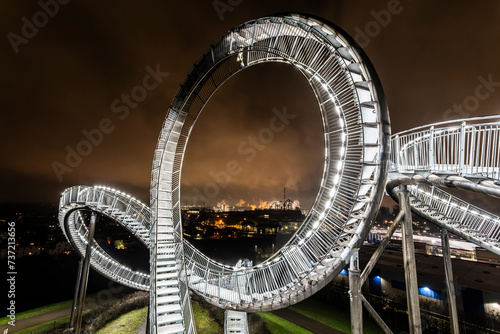 Tiger and Turtle by night in Duisburg, Germany photo