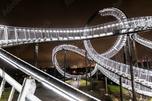 Tiger and Turtle by night in Duisburg, Germany