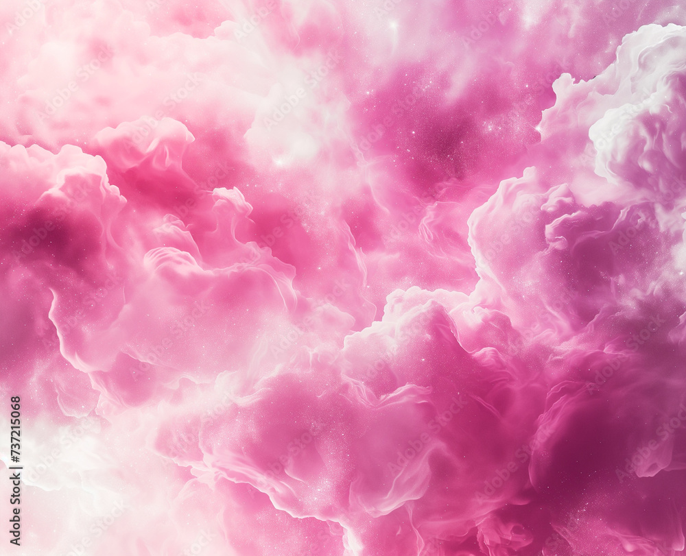 Fototapeta premium Pink Clouds Background, Cotton Candy Sugar Sweet Background with Pastel Colors in Pink, Rose, Blue