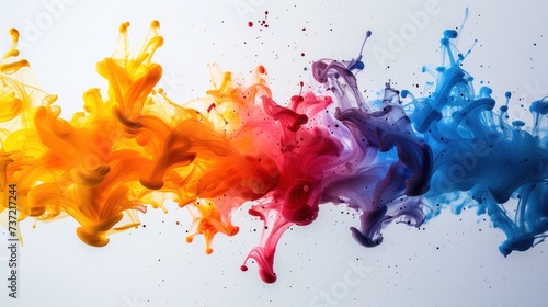 creativity wallpaper, colorful ink or liquid splatter, multicolored smoke, vibrant, colorful, funny theme