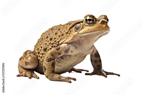 toad alone of field, Isolated on transparent PNG background, Generative ai