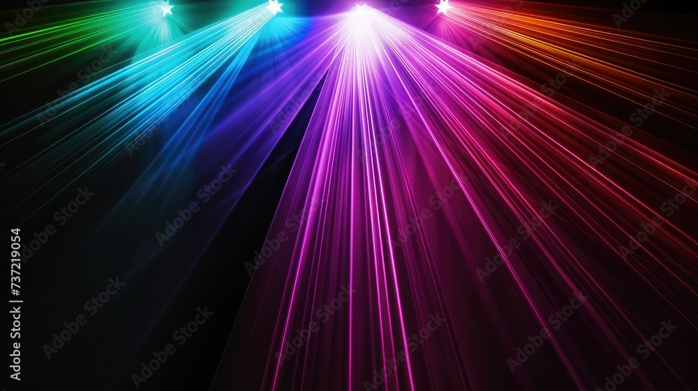 Colorful laserlights on black background. Colorful laserlights on black background.