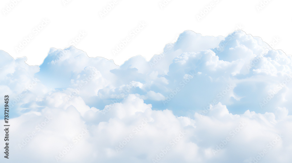 cloud stock image, Isolated on transparent PNG background, Generative ai