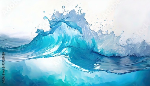 A cross-section of water resembling ocean waves.