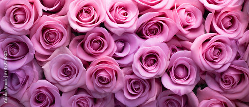 Close-up of vibrant pink roses, a natural and romantic ultrawide background. Perfect for design, banners, wallpapers, and creative projects. Exclusive vintage style. 21:9 aspect ratio