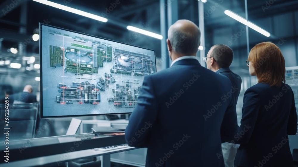 A group of IT engineers discuss new technologies, project ideas and the direction of development of the IT industry A group of IT engineers discuss new technologies, project ideas and the direction of development of the IT industry