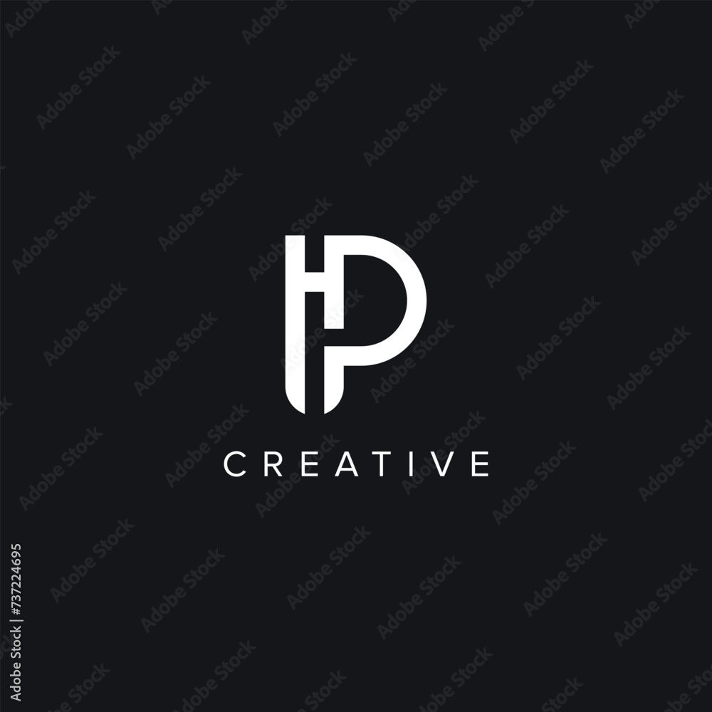 Alphabet Letters HP PH Creative Logo Initial Based Monogram Vector Icon. Alphabet Letters HP PH Creative Logo Initial Based Monogram Vector Icon.