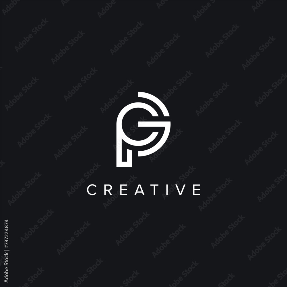 Alphabet Letters PG GP Creative Logo Initial Based Monogram Vector Icon. Alphabet Letters PG GP Creative Logo Initial Based Monogram Vector Icon.