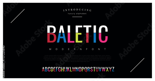 Minimal font creative modern alphabet. Typography with regular and number. minimalist style fonts set. vector illustration