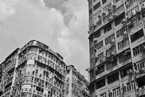 Apartment building in Mongkok, Hong Kong photo