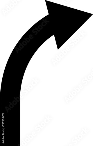 Black traffic arrows icon collection isolated transparent background. flat vector. Bended arrow, turning, zig zag, crossroads, driving direction mark, location point crossroad circle .