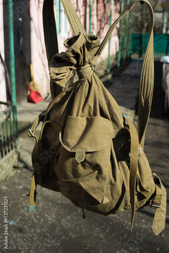 an old army bag