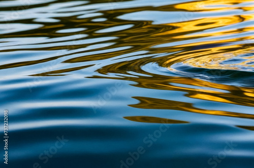 Abstract background of water surface on river, full frame. Creative water backgrounds for design advertising. Textured backdrop with light and shadow, ripple effect. Create concept. Copy ad text space